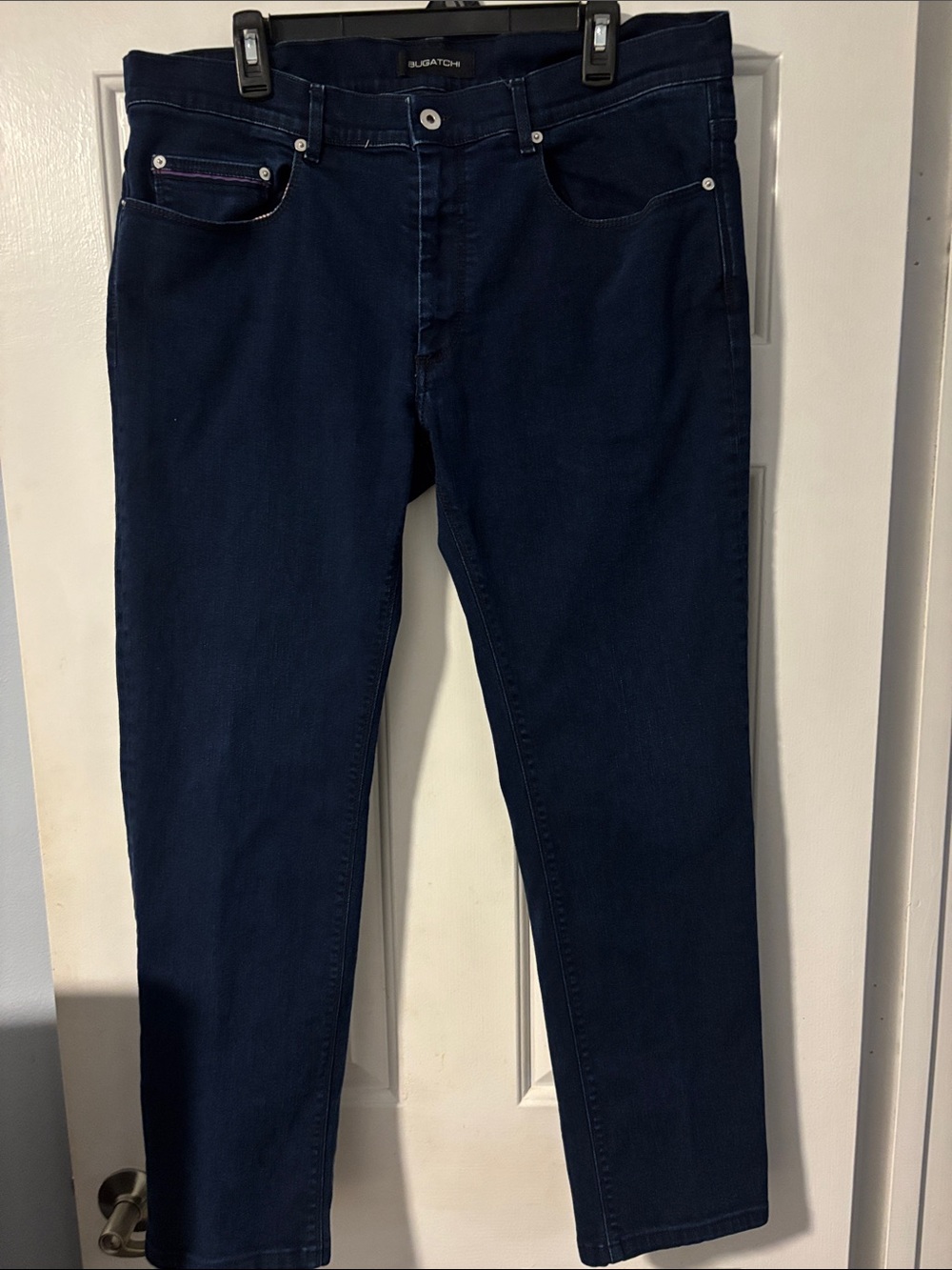 Bugatchi Slim Straight Jeans in Deep Navy